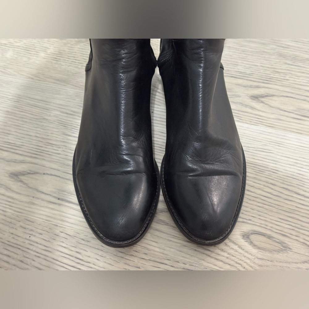 Lorenzo Masiero Black Leather Over The Knee Riding Equestrian Boots Size 38.5 /8 - Picture 8 of 14